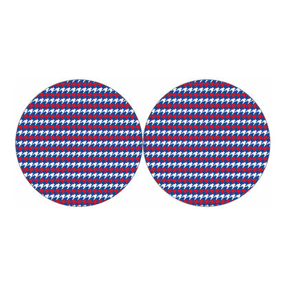American Houndstooth Pattern Print Car Coasters
