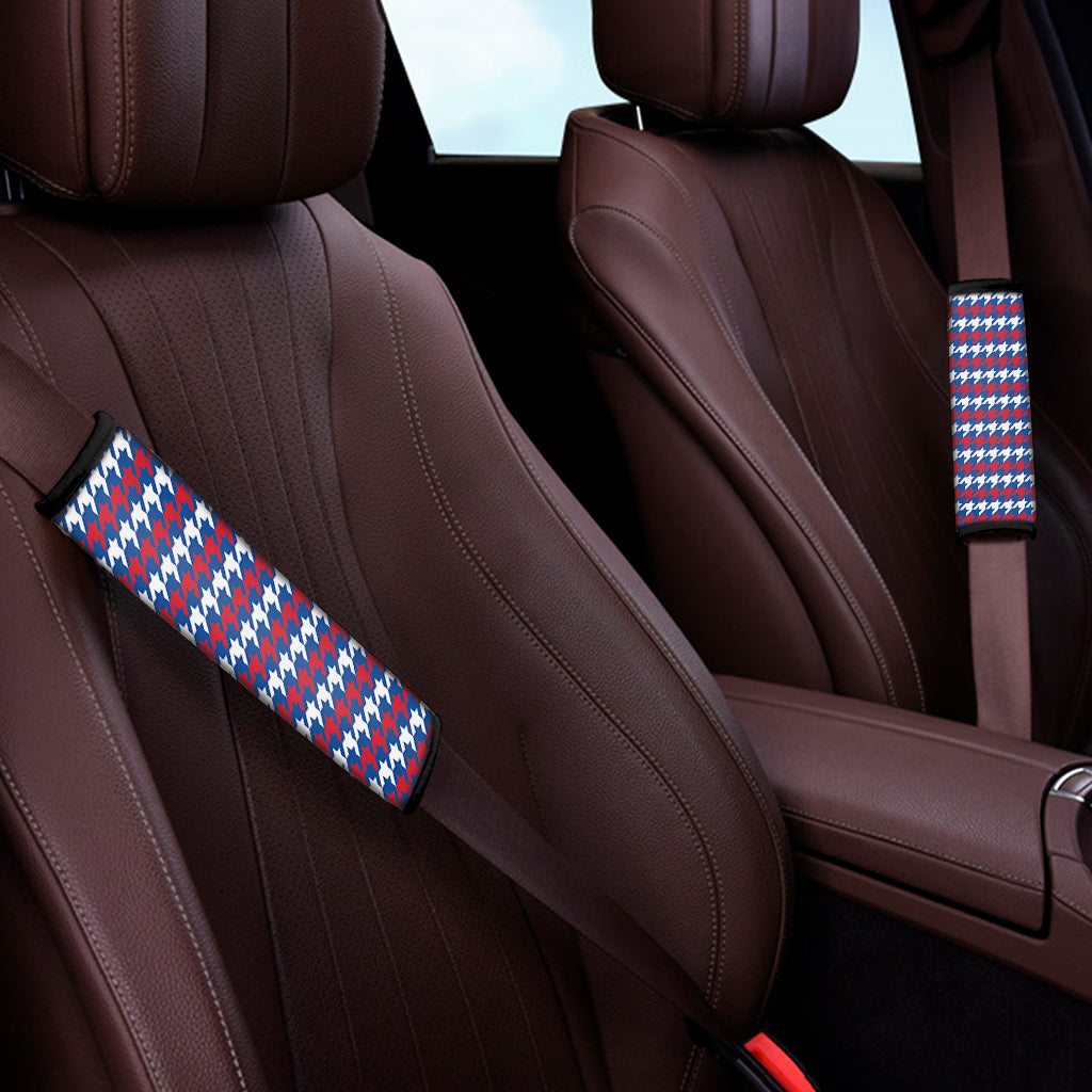 American Houndstooth Pattern Print Car Seat Belt Covers