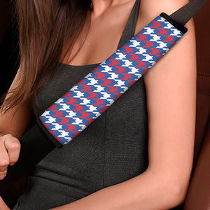 American Houndstooth Pattern Print Car Seat Belt Covers