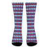 American Houndstooth Pattern Print Crew Socks