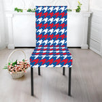 American Houndstooth Pattern Print Dining Chair Slipcover