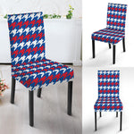 American Houndstooth Pattern Print Dining Chair Slipcover