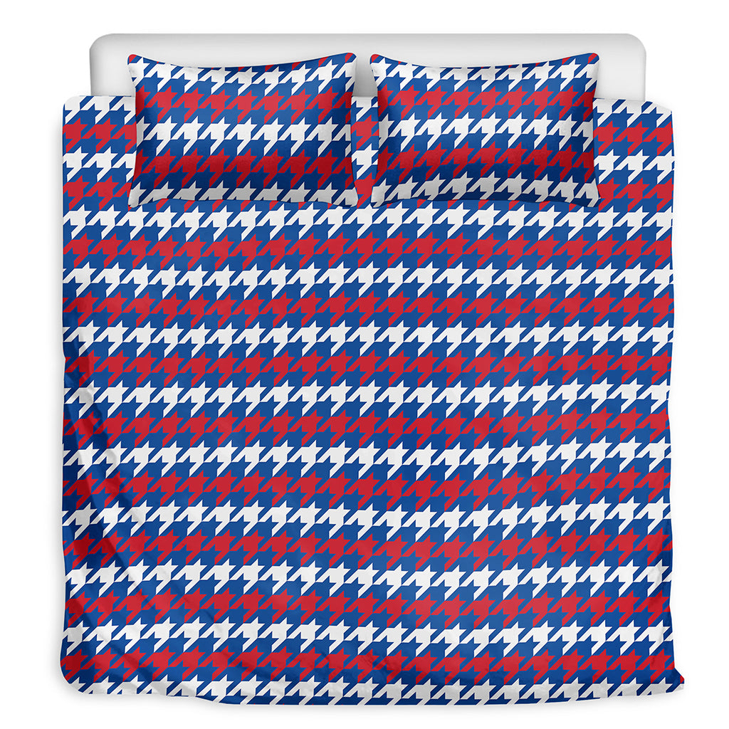 American Houndstooth Pattern Print Duvet Cover Bedding Set