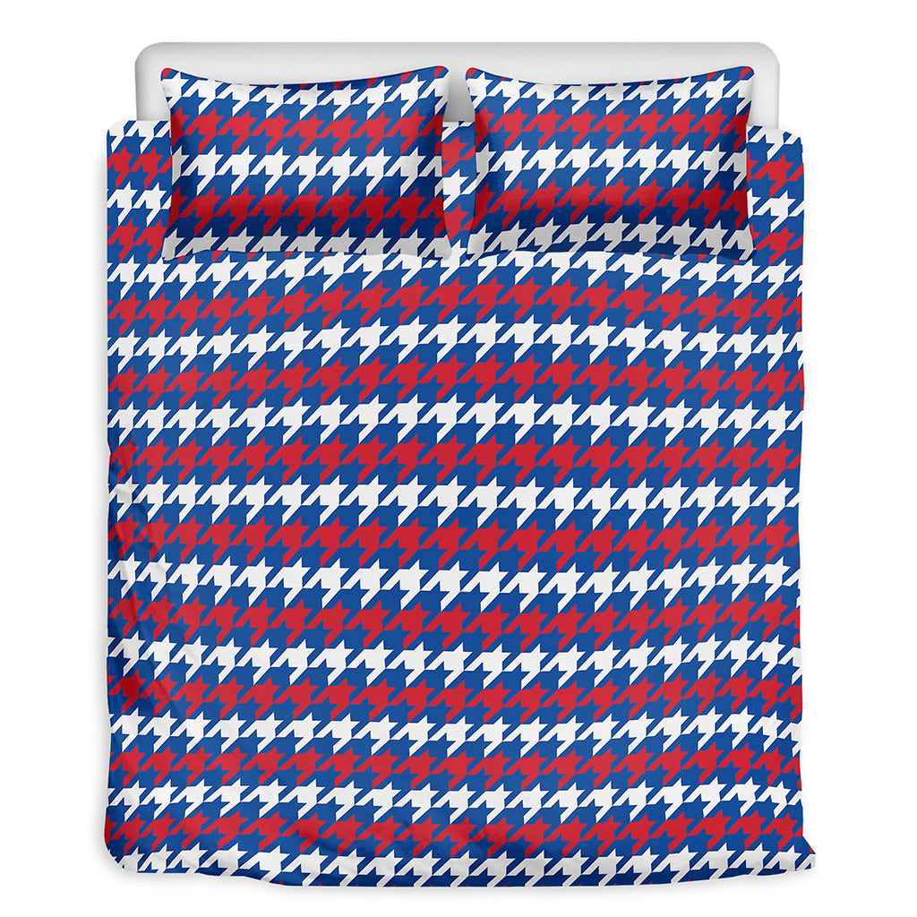 American Houndstooth Pattern Print Duvet Cover Bedding Set