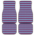 American Houndstooth Pattern Print Front and Back Car Floor Mats