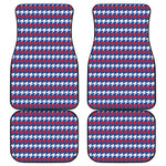 American Houndstooth Pattern Print Front and Back Car Floor Mats