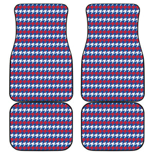 American Houndstooth Pattern Print Front and Back Car Floor Mats