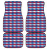 American Houndstooth Pattern Print Front and Back Car Floor Mats