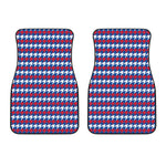 American Houndstooth Pattern Print Front Car Floor Mats