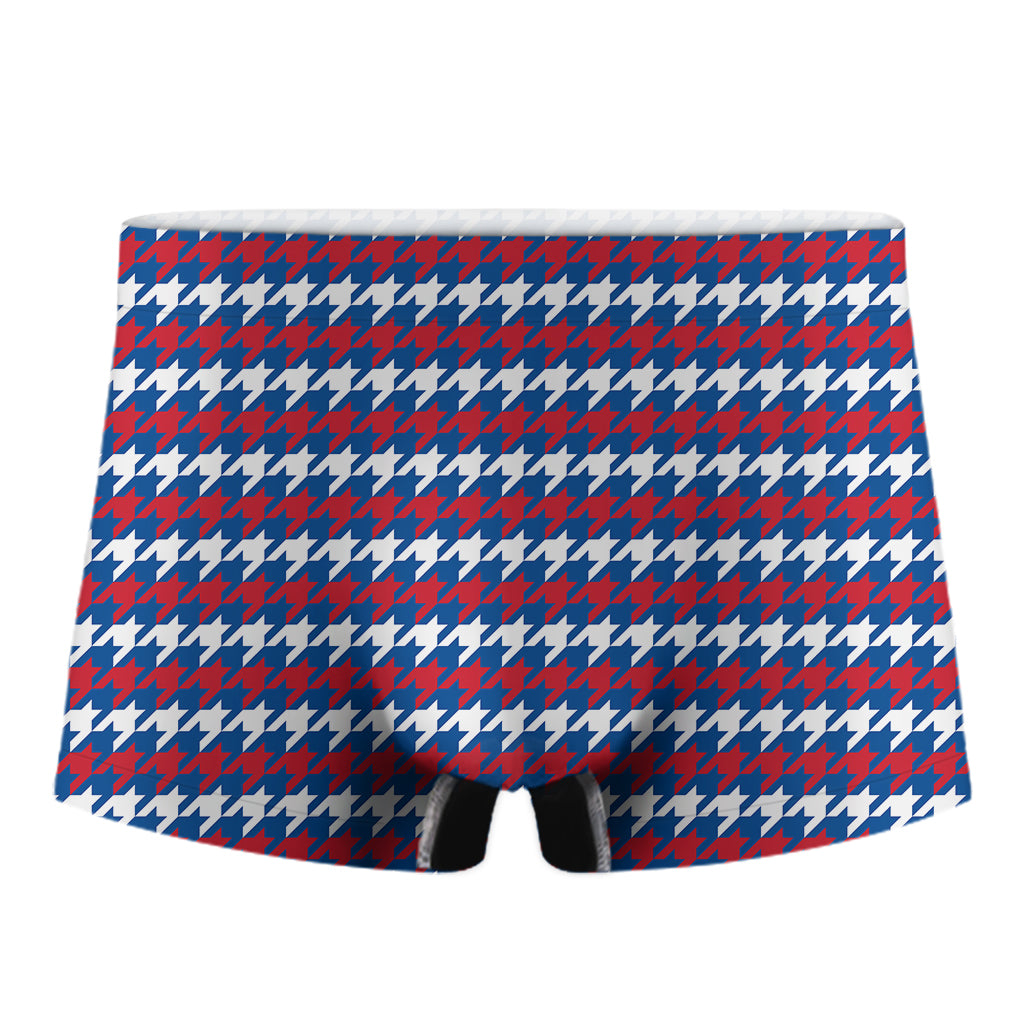 American Houndstooth Pattern Print Men's Boxer Briefs