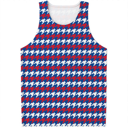 American Houndstooth Pattern Print Men's Tank Top