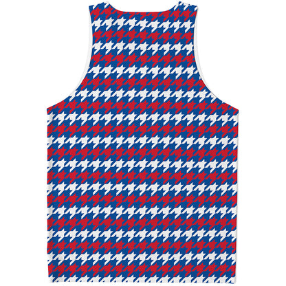 American Houndstooth Pattern Print Men's Tank Top