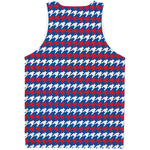 American Houndstooth Pattern Print Men's Tank Top