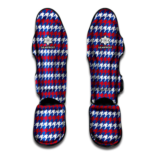 American Houndstooth Pattern Print Muay Thai Shin Guard