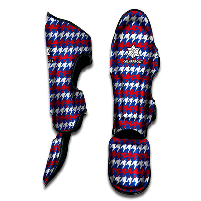 American Houndstooth Pattern Print Muay Thai Shin Guard