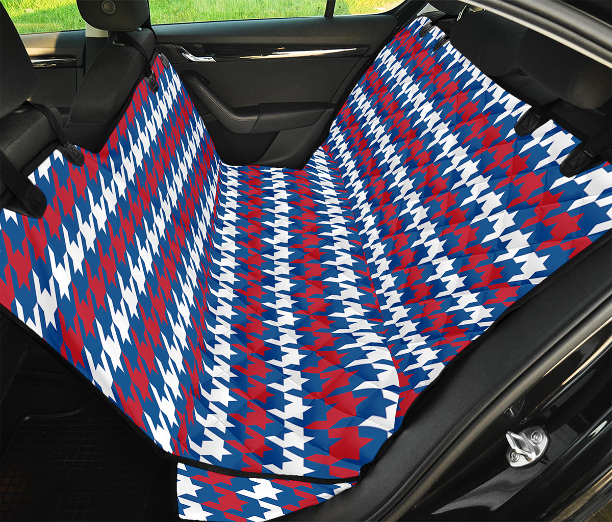 American Houndstooth Pattern Print Pet Car Back Seat Cover