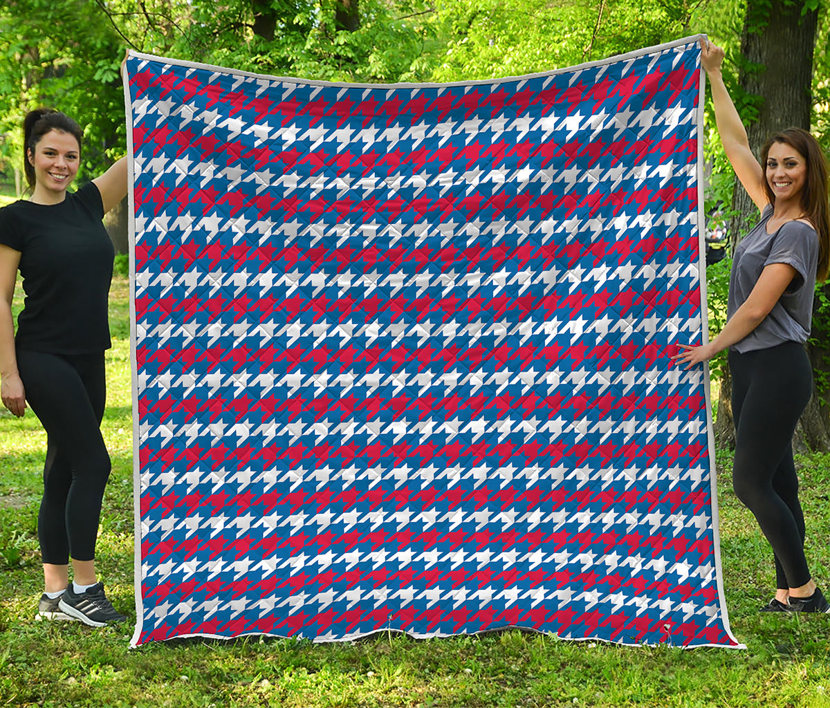 American Houndstooth Pattern Print Quilt