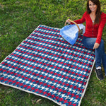 American Houndstooth Pattern Print Quilt