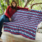 American Houndstooth Pattern Print Quilt
