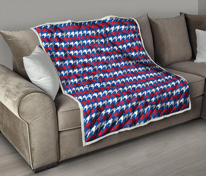 American Houndstooth Pattern Print Quilt