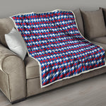 American Houndstooth Pattern Print Quilt