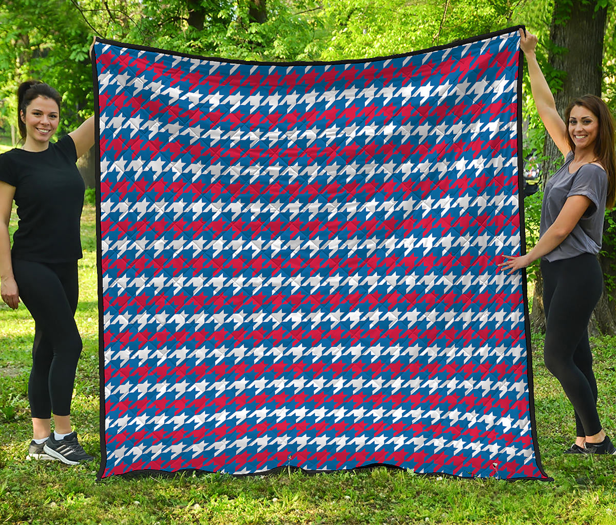 American Houndstooth Pattern Print Quilt