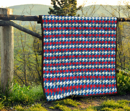 American Houndstooth Pattern Print Quilt
