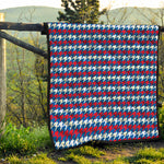 American Houndstooth Pattern Print Quilt