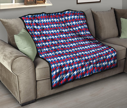 American Houndstooth Pattern Print Quilt