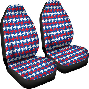 American Houndstooth Pattern Print Universal Fit Car Seat Covers