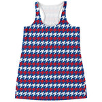 American Houndstooth Pattern Print Women's Racerback Tank Top