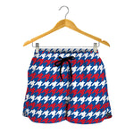 American Houndstooth Pattern Print Women's Shorts