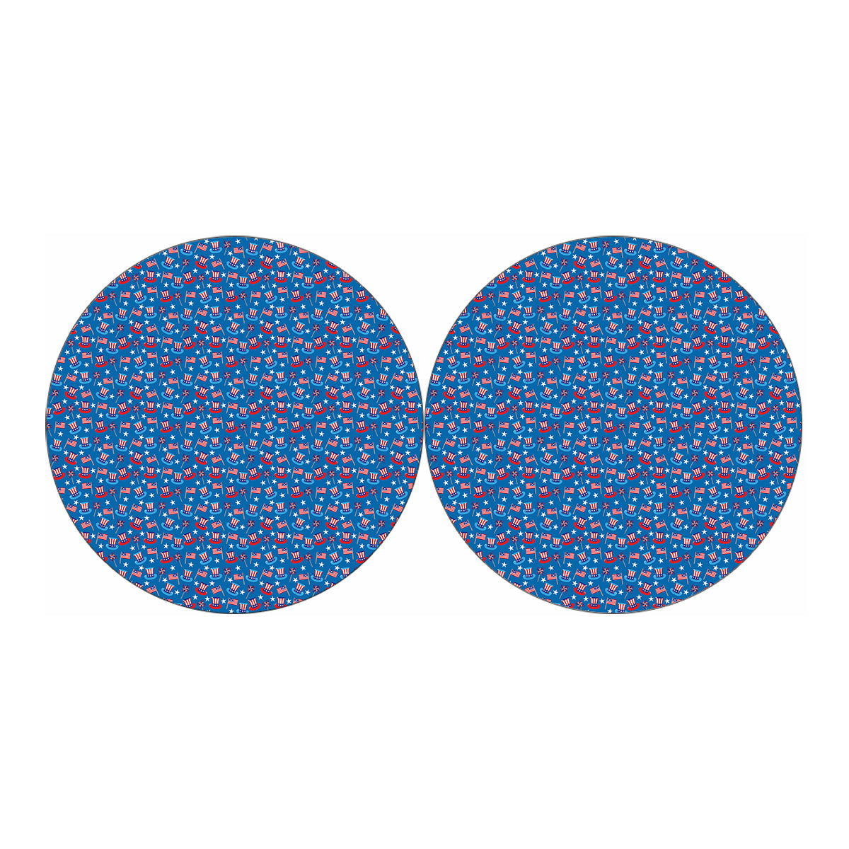 American Independence Day Pattern Print Car Coasters