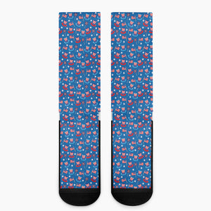 American Independence Day Pattern Print Crew Socks