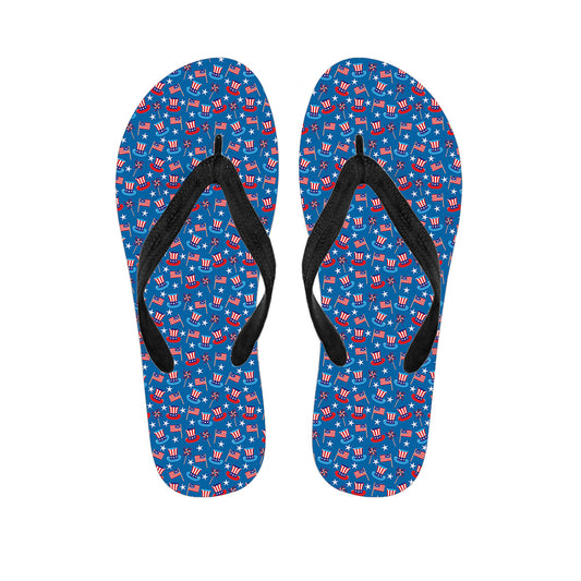 American Independence Day Pattern Print Flip Flops