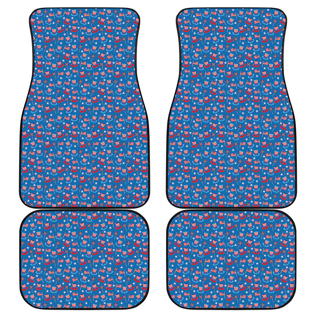 American Independence Day Pattern Print Front and Back Car Floor Mats