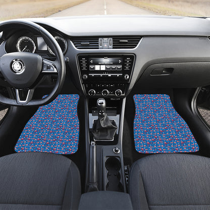 American Independence Day Pattern Print Front and Back Car Floor Mats