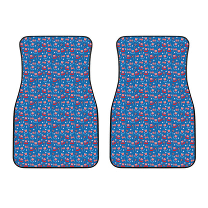 American Independence Day Pattern Print Front Car Floor Mats