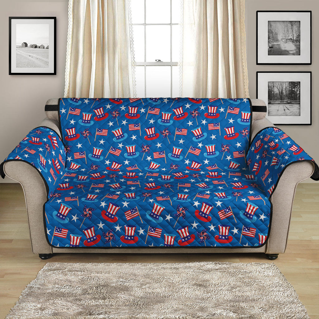 American Independence Day Pattern Print Loveseat Protector
