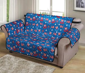 American Independence Day Pattern Print Loveseat Protector