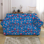 American Independence Day Pattern Print Loveseat Slipcover