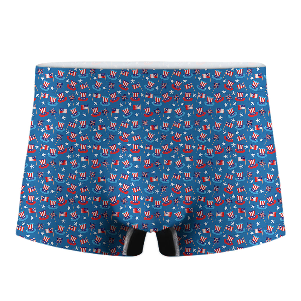 American Independence Day Pattern Print Men's Boxer Briefs