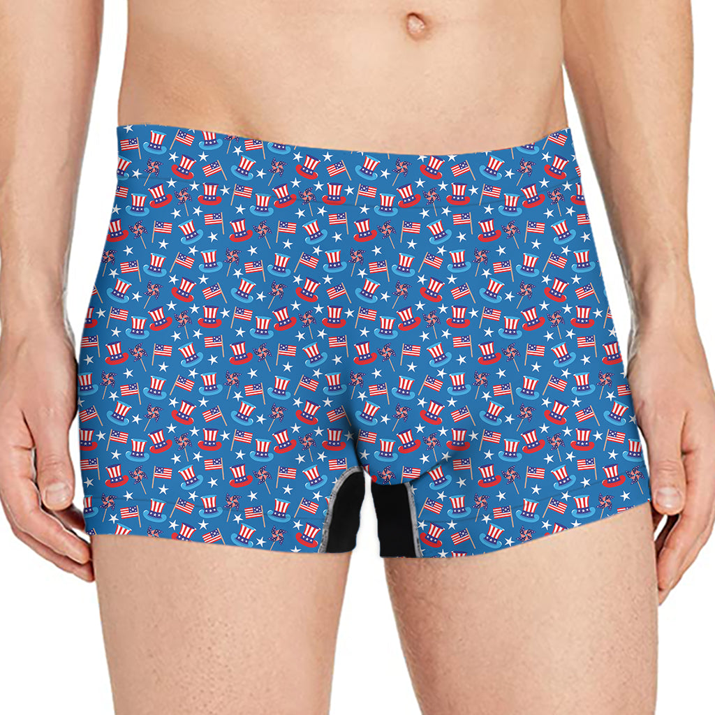 American Independence Day Pattern Print Men's Boxer Briefs