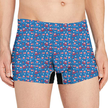 American Independence Day Pattern Print Men's Boxer Briefs
