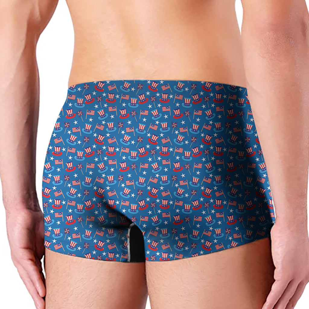 American Independence Day Pattern Print Men's Boxer Briefs