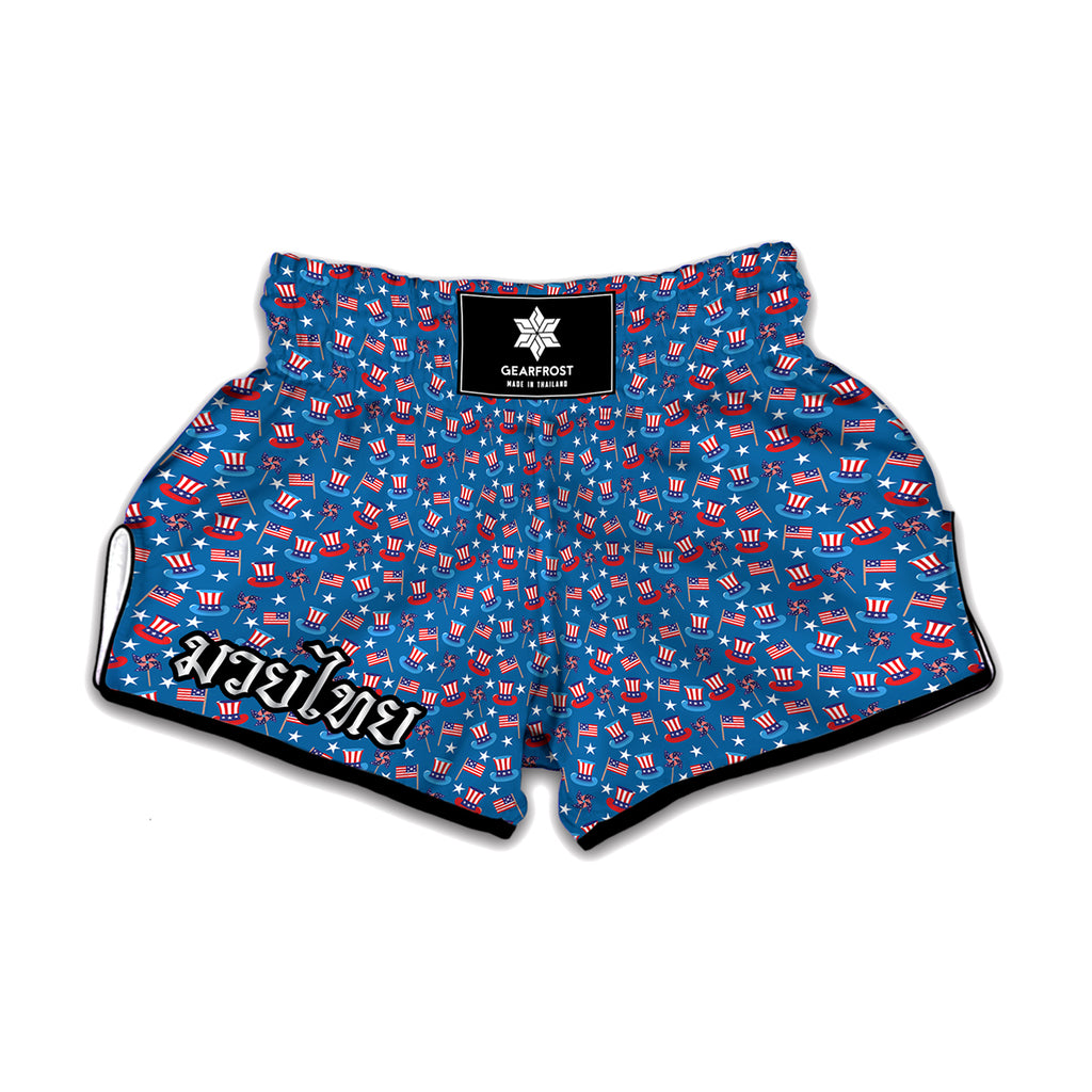 American Independence Day Pattern Print Muay Thai Boxing Shorts