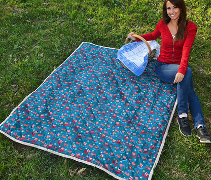 American Independence Day Pattern Print Quilt