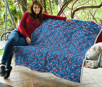 American Independence Day Pattern Print Quilt