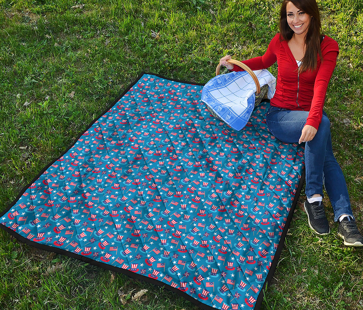American Independence Day Pattern Print Quilt