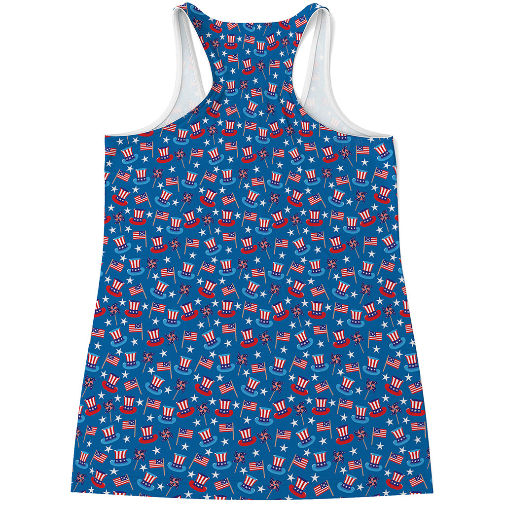 American Independence Day Pattern Print Women's Racerback Tank Top